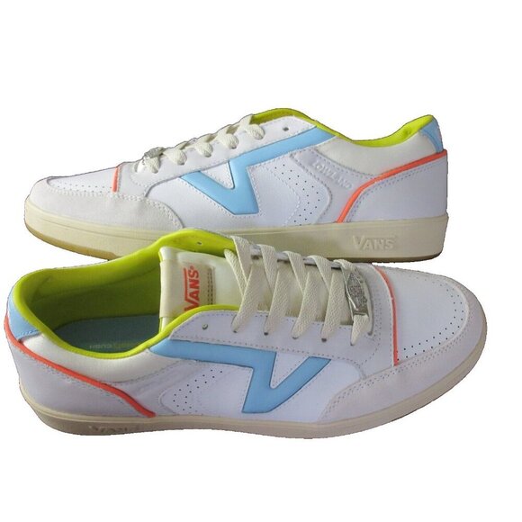 Vans Men's Lowland Cc Jmp Serio Collection White Blue Leather Shoes Size 11.5 - Picture 2 of 5